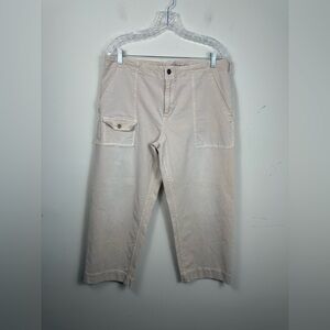 Anthropologie Pilcro Cream Pink Straight Leg Pants Size 32 Ankle